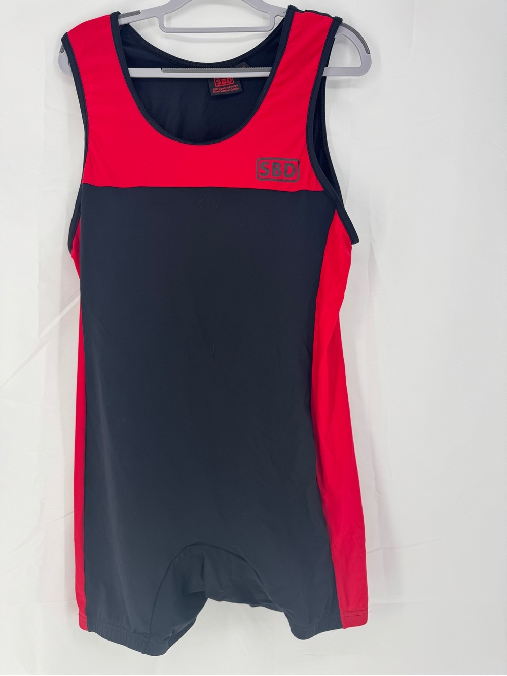 Red & Black Powerlifting Competition Singlet 0053